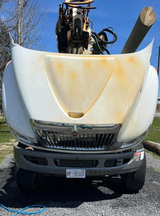 dirty truck hood