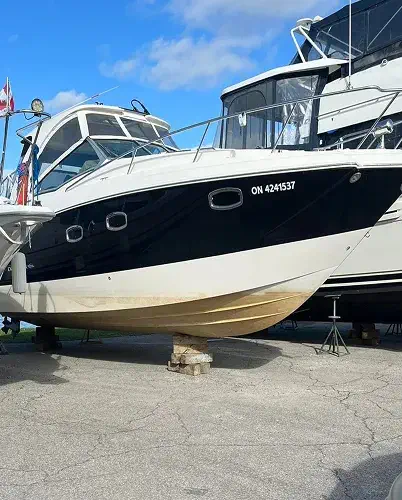 dirty boat with algee attached