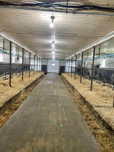 a clean and spotless barn